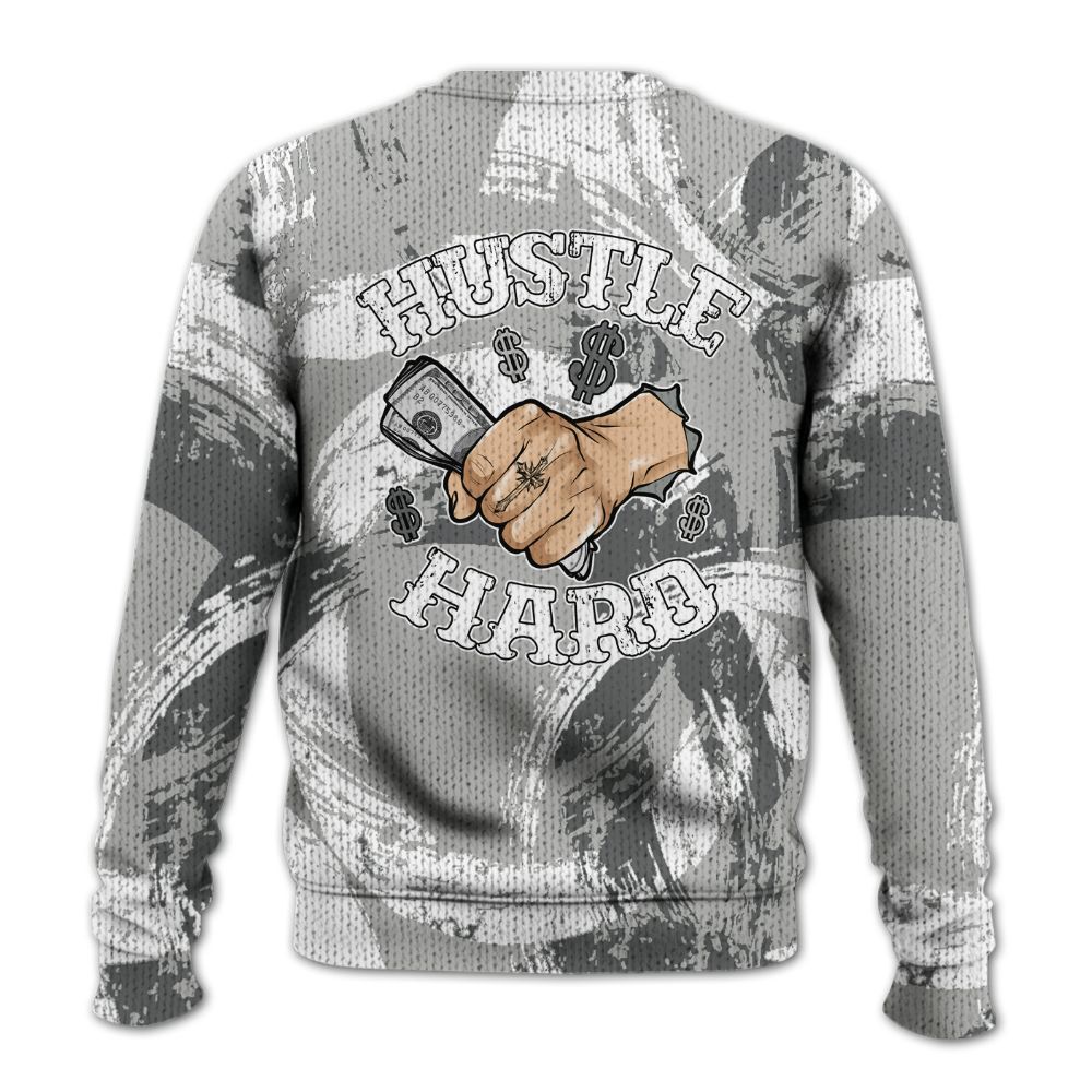 Knitted Sweater To Match Paris Cement Grey 4s - Hustles Hard! Splash