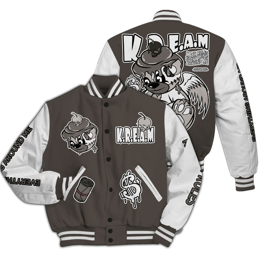 Varsity Jacket To Match Baroque Brown 12s - Loot Bear All Over Print