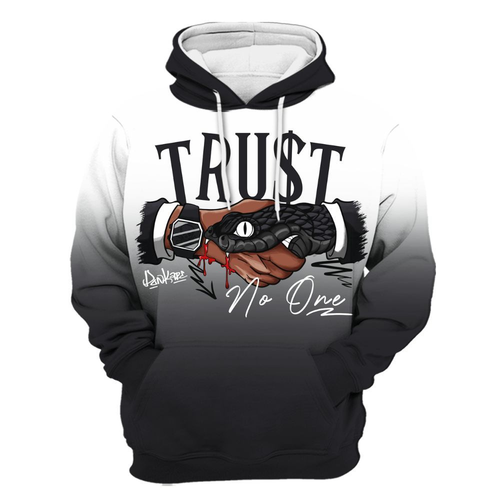 Hoodie To Match White Thunder 4s - Snake Trust No One Drip All Over Print