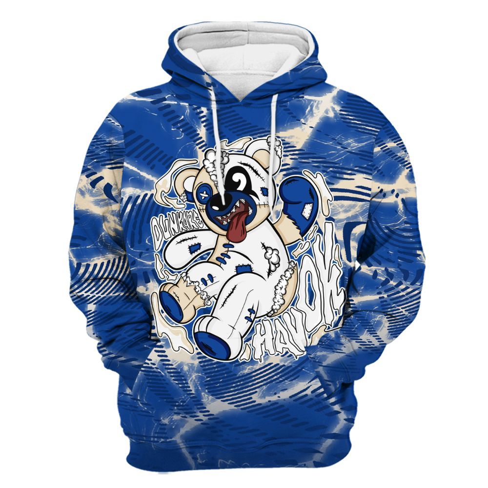 Hoodie To Match Low Game Royal 1s - Havok Bear All Over Print