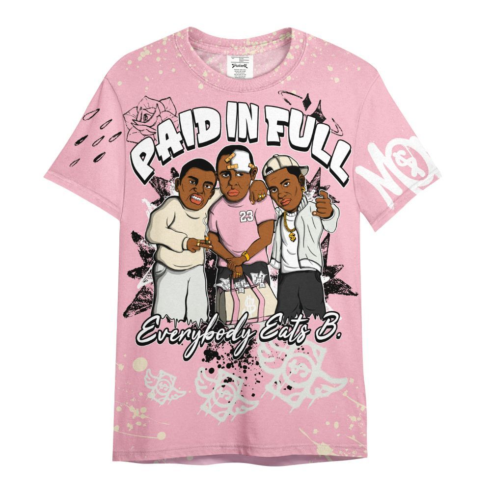 Shirt To Match Low OG Shy Pink 1s - Everybody Paid In Full Crayon All Over Print