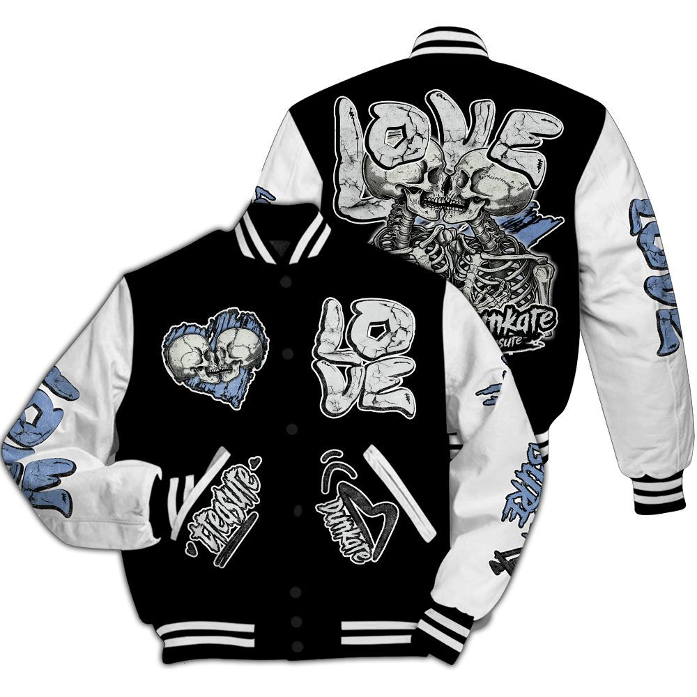 Varsity Jacket To Match Mid Space Jam 1s - Skull Bear All Over Print