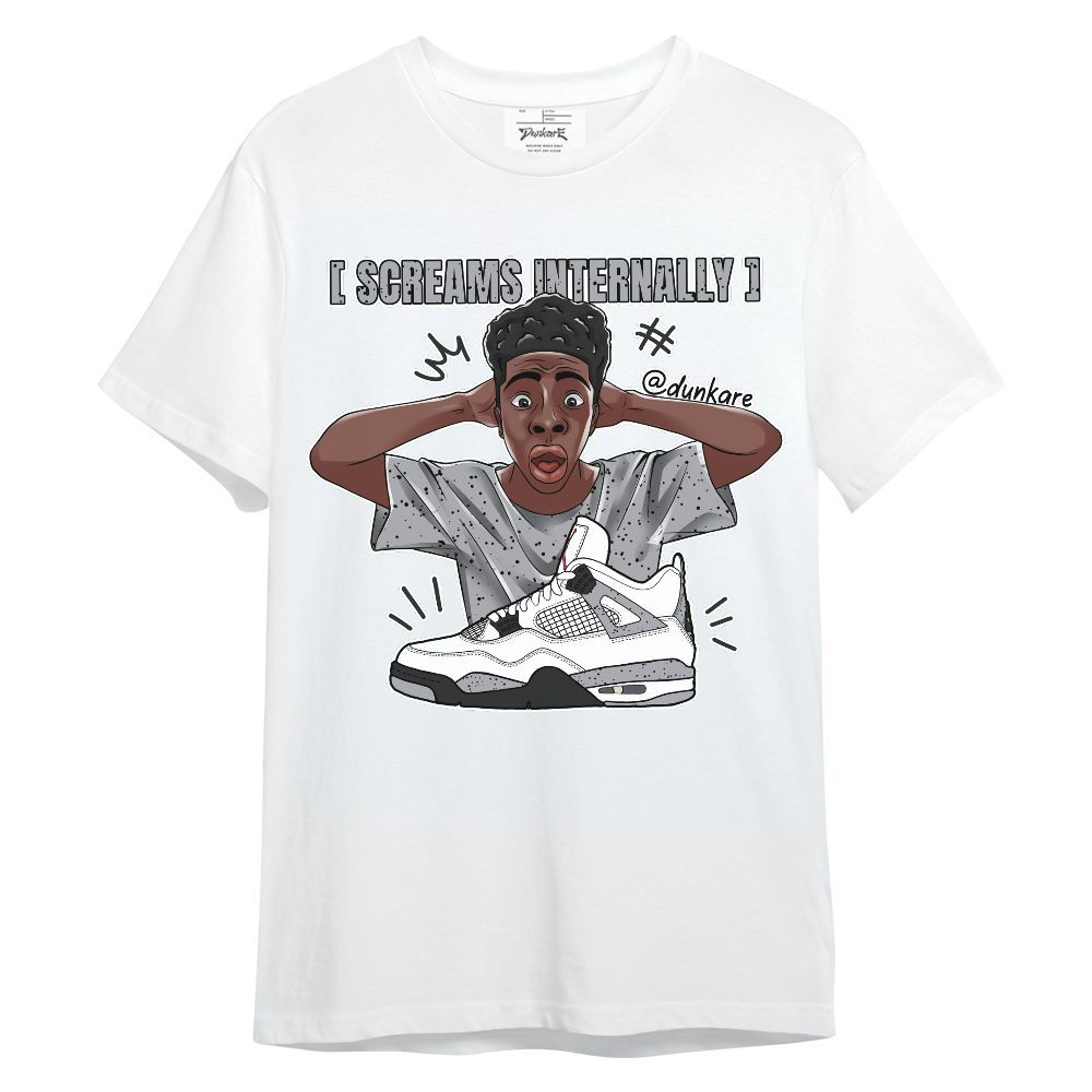Shirt To Match White Cement 4s - Scream Internally Graphic