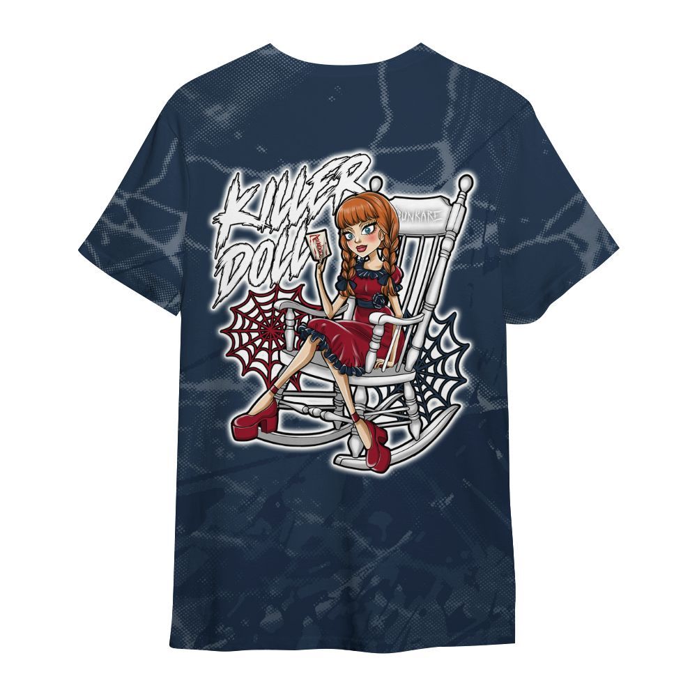Shirt To Match White Midnight Navy 6s - Killer Doll-A Halloween Profound All Over Print