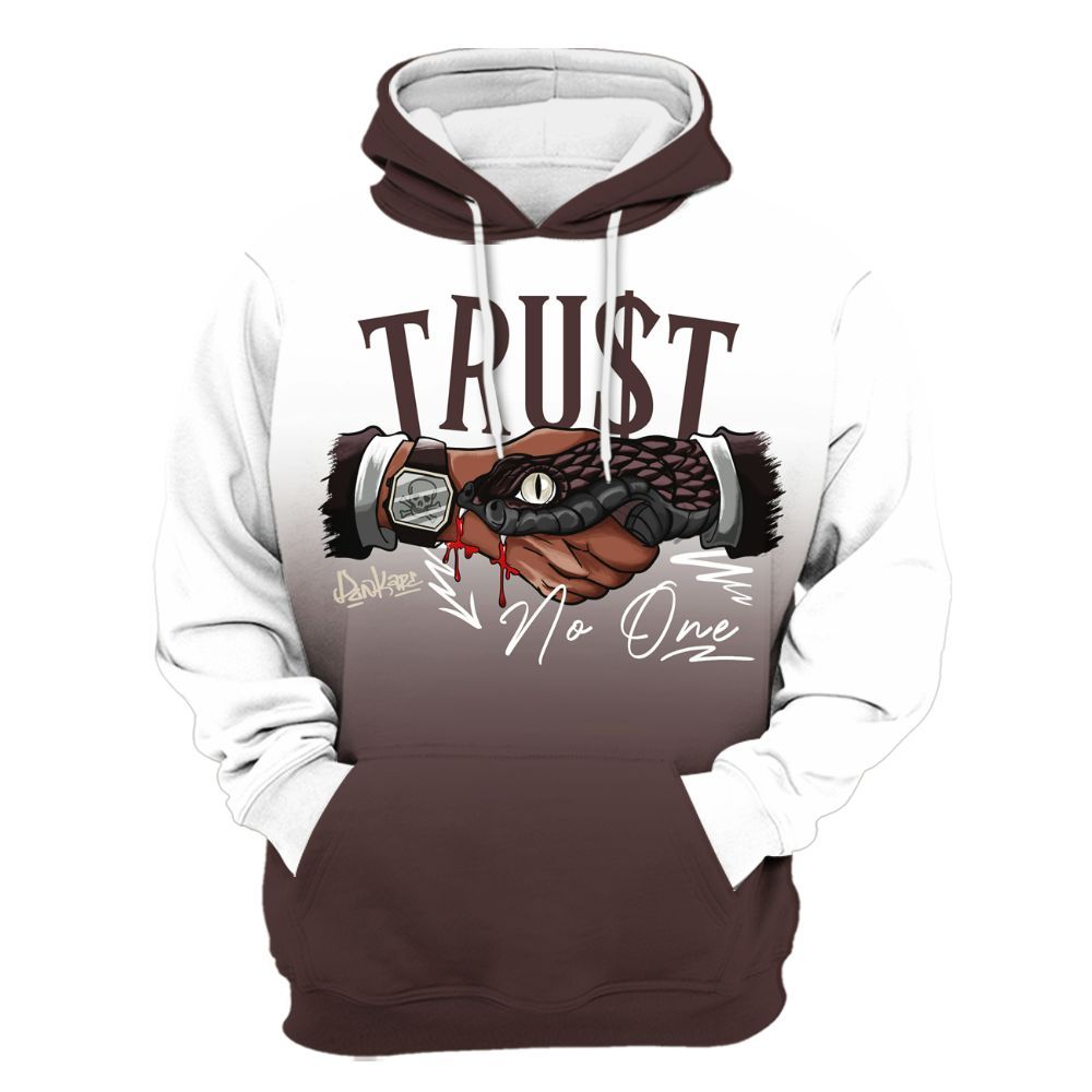 Hoodie To Match Burgundy Crush 3s - Snake Trust No One Drip All Over Print