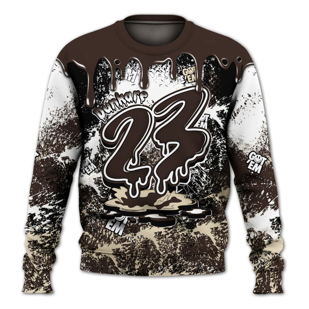 Sweatshirt To Match 2025 Retro Earth 5s - Dripping 23 Drip All Over Print