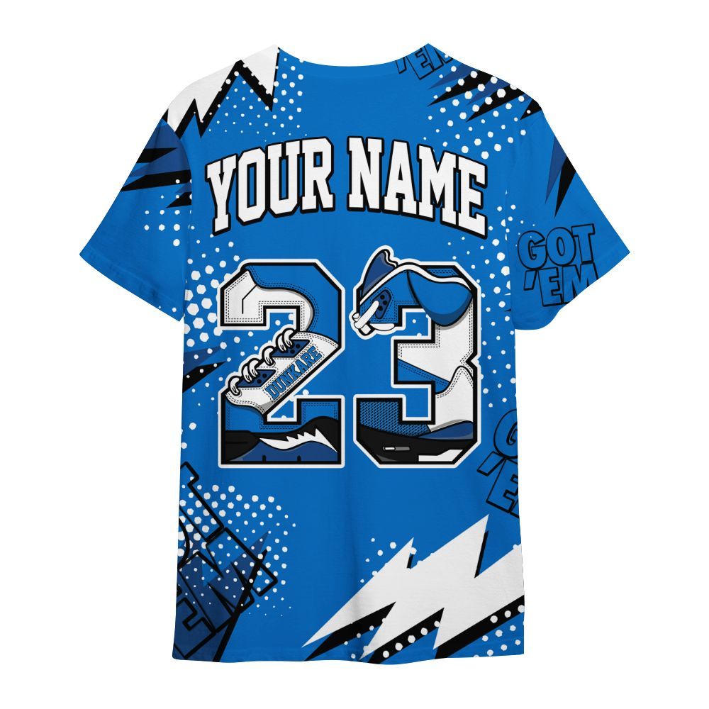 Shirt To Match Blueberry 12s - Custom Name Number 23 5s All Over Print