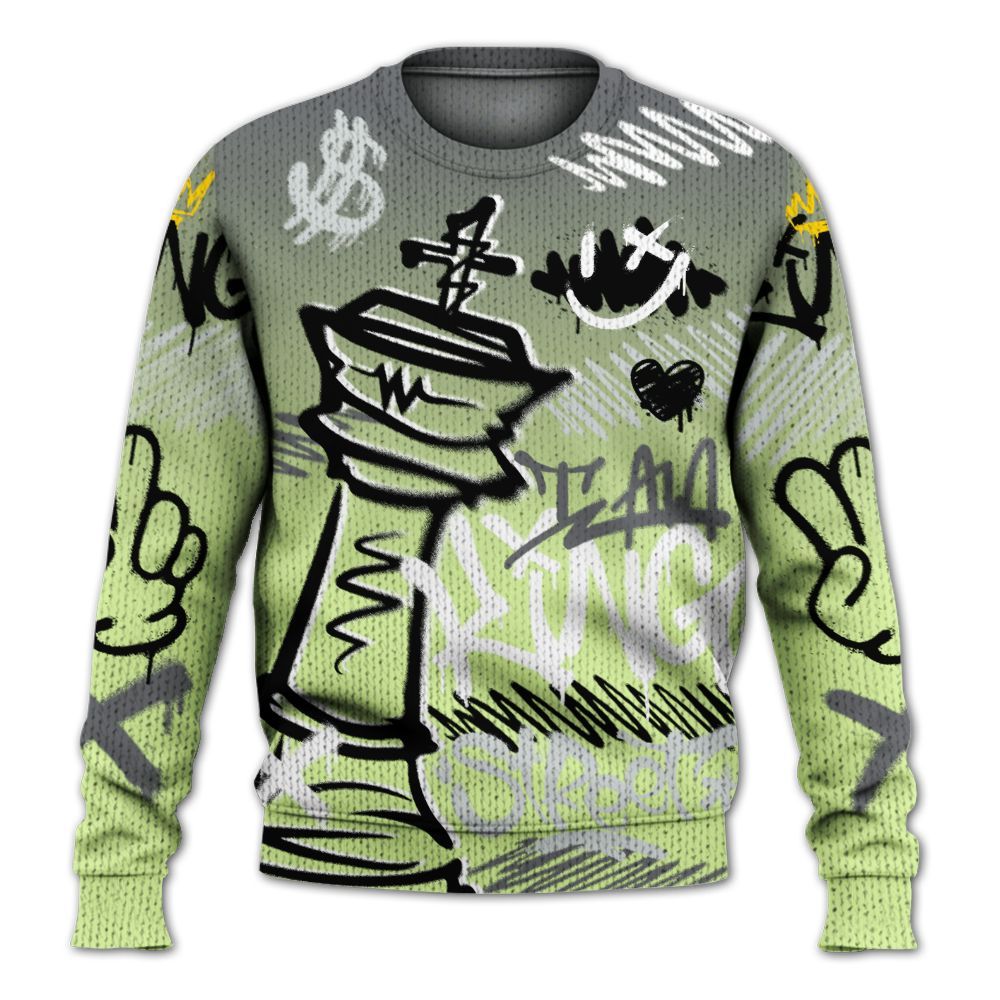Knitted Sweater To Match Smoke Grey Volt TR 1s - Street King Chess Streetwear