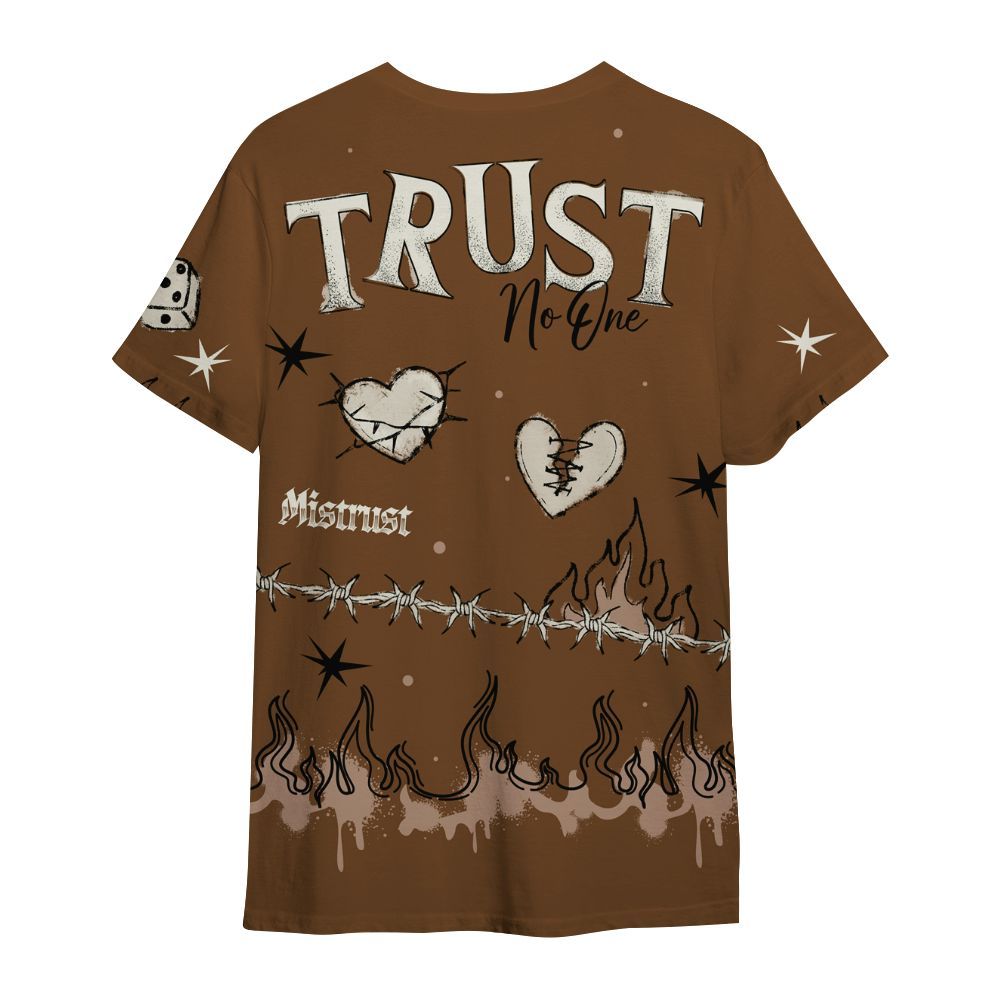 Shirt To Match Archaeo Brown 3s - Trust No One Snake-Bite Doodle Crayon All Over Print
