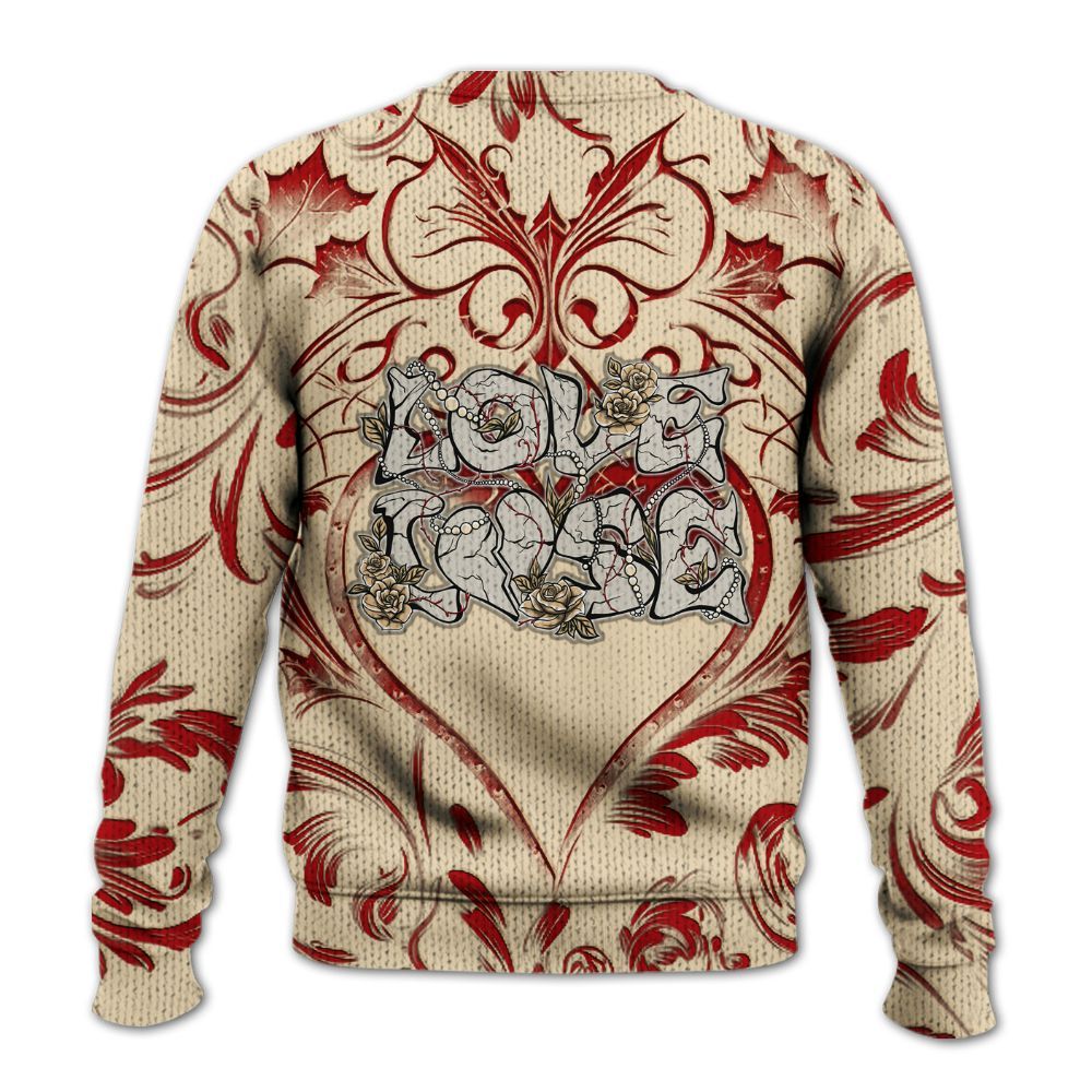 Knitted Sweater To Match Dunk Low Strawberry Waffle - Loves Lose Gothic