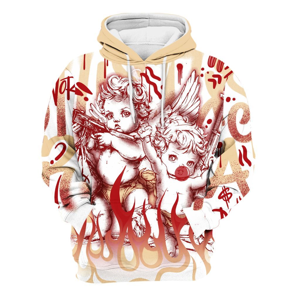 Hoodie To Match Dunk Low Strawberry Waffle - Angel Hustle Hard All Over Print