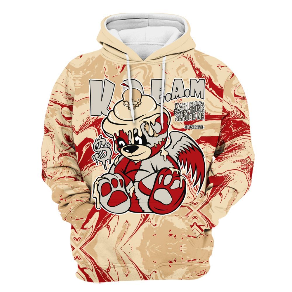 Hoodie To Match Dunk Low Strawberry Waffle - Loot Bear Liquid All Over Print