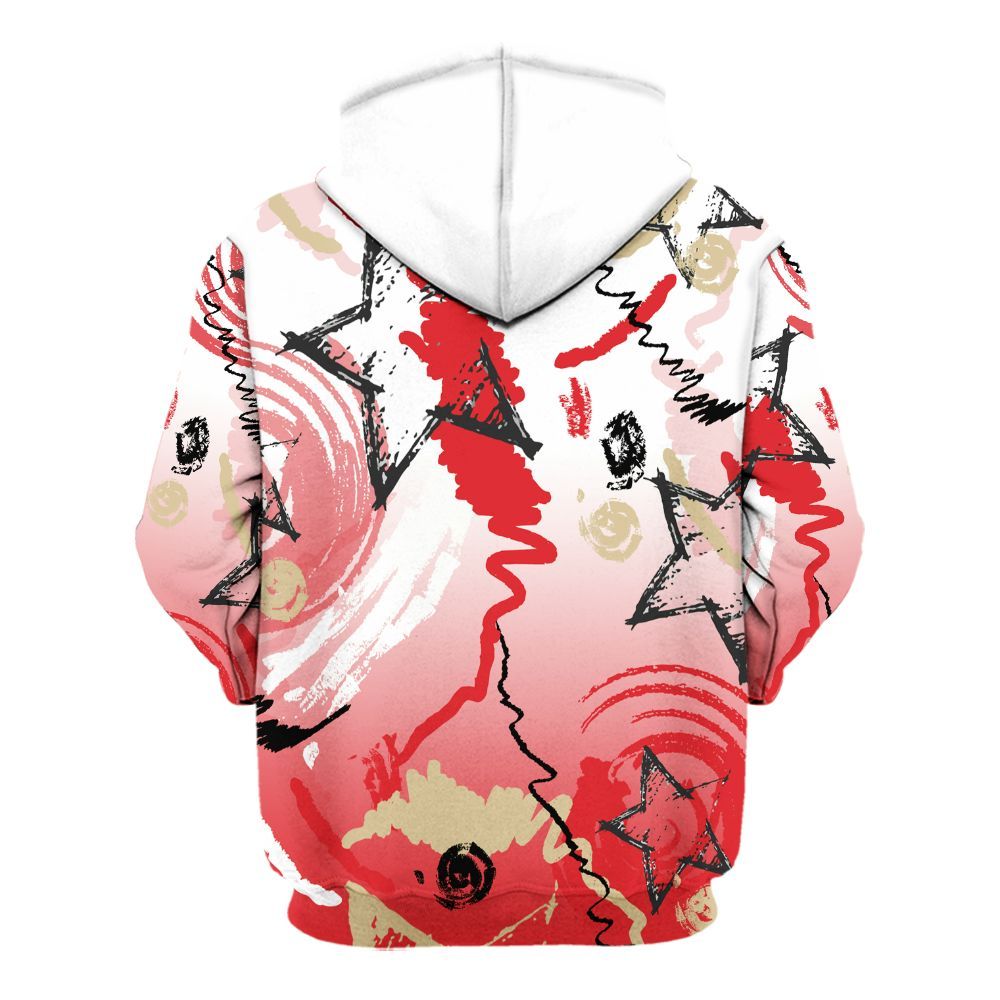 Hoodie To Match Prime 93 Fire Red - Grind Shine Later Drip All Over Print