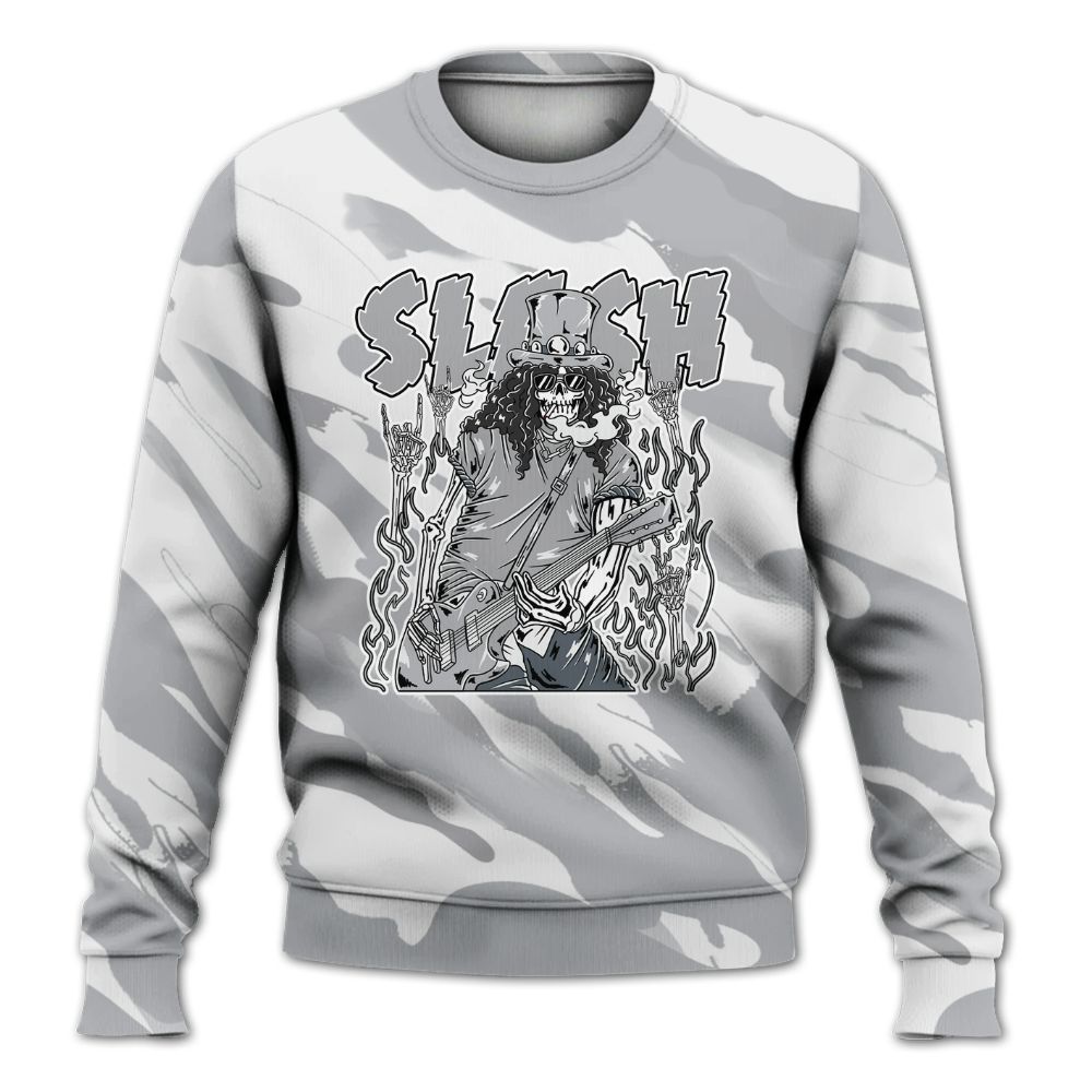 Sweatshirt To Match Low OG Wolf Grey 1s - Slash Skeleton Colored All Over Print