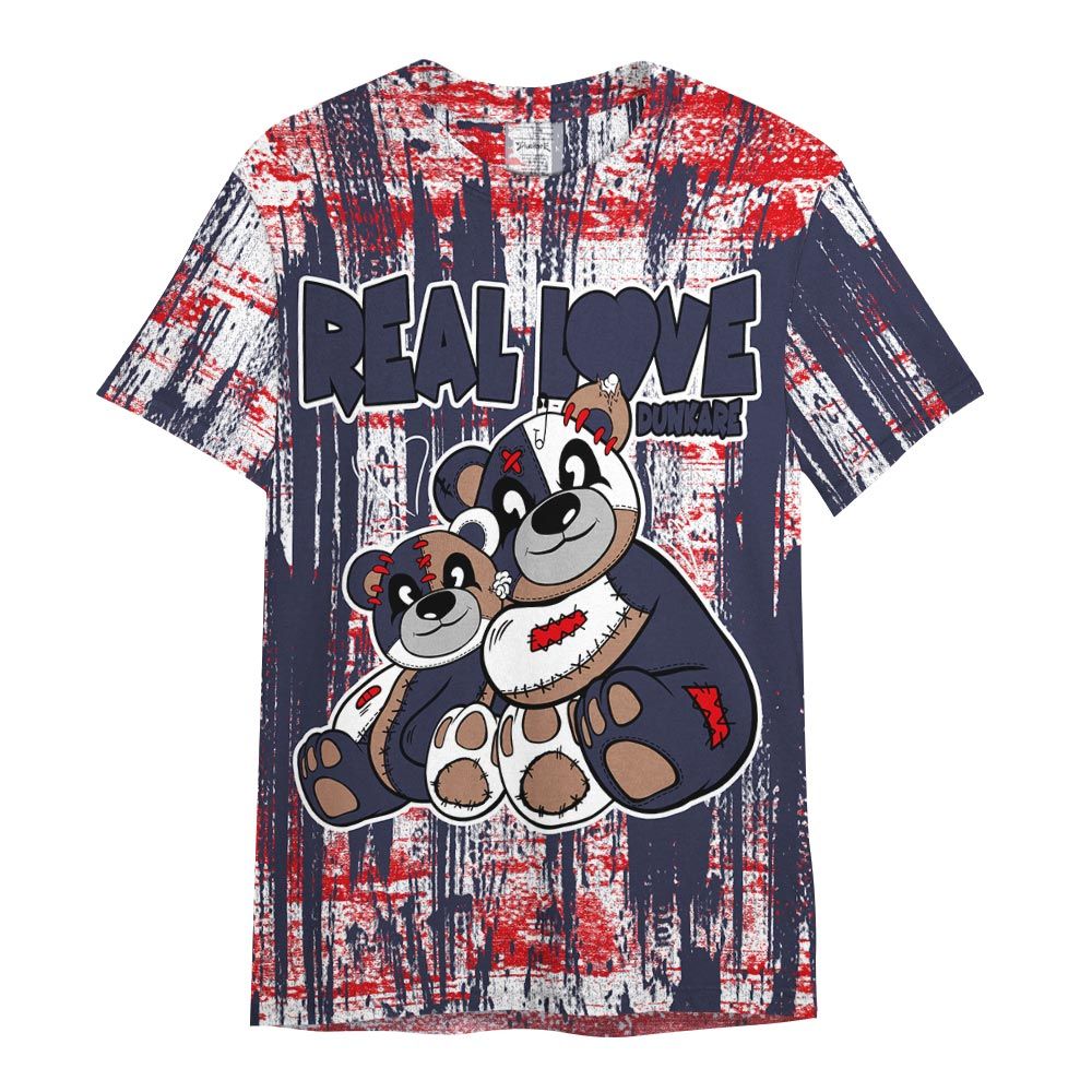 Shirt To Match Low OG Howard Bison 1s - Sincere Fondness Bear Glitch Art Shirt Unisex