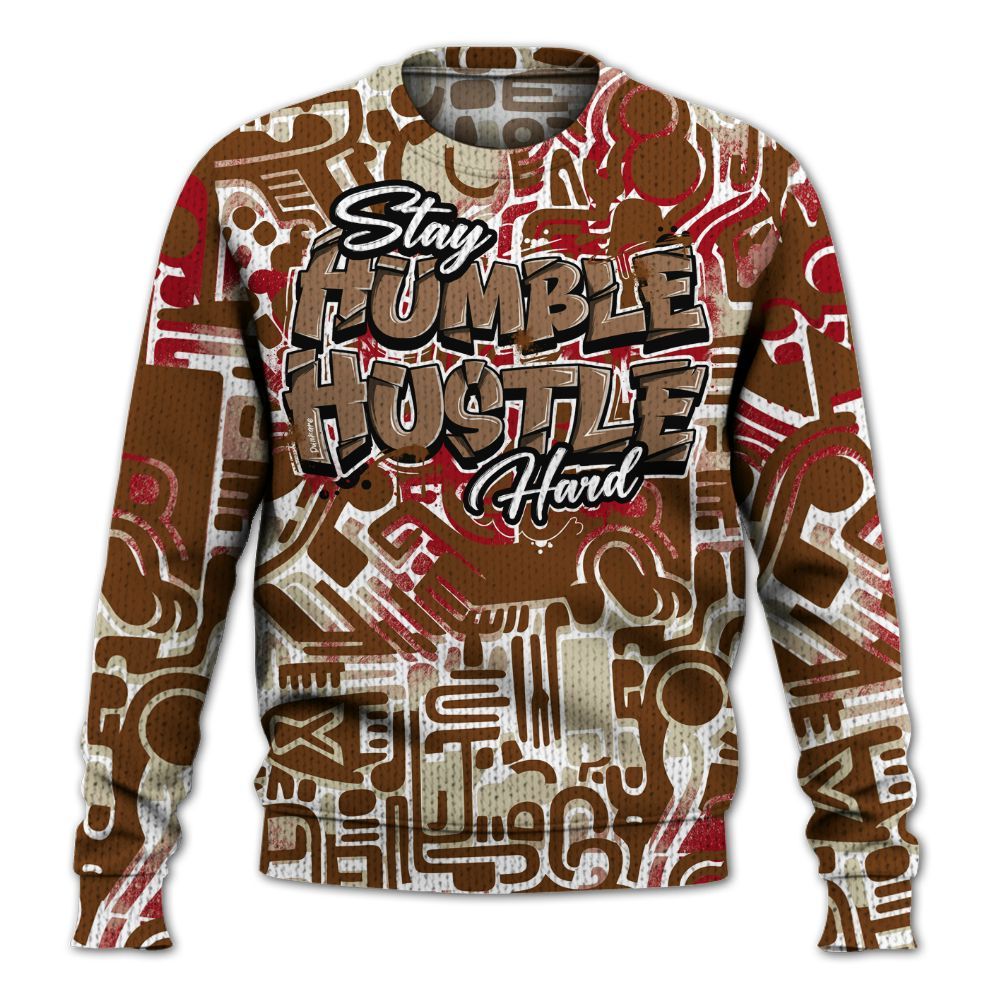 Knitted Sweater To Match Archaeo Brown 5s - Humble Hustle Retro