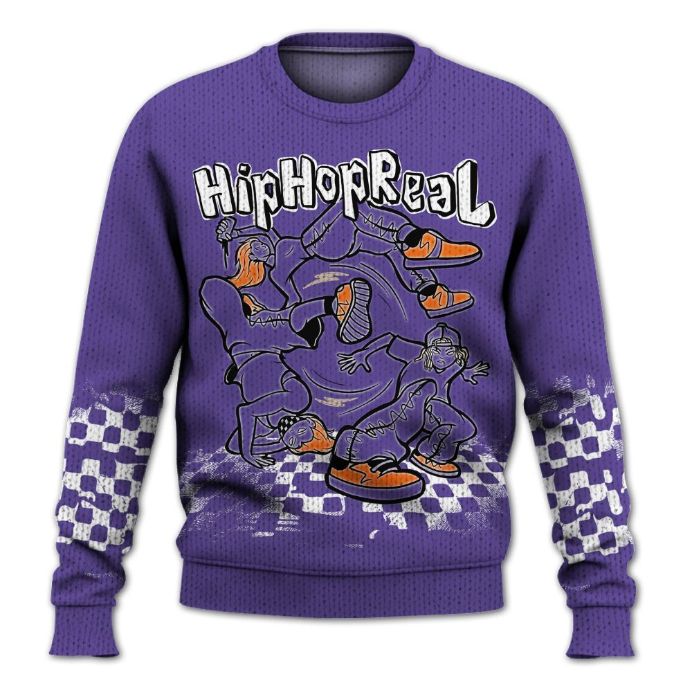 Knitted Sweater To Match Air Max Waffle SP Voltage Purple - Feel Life Street Style