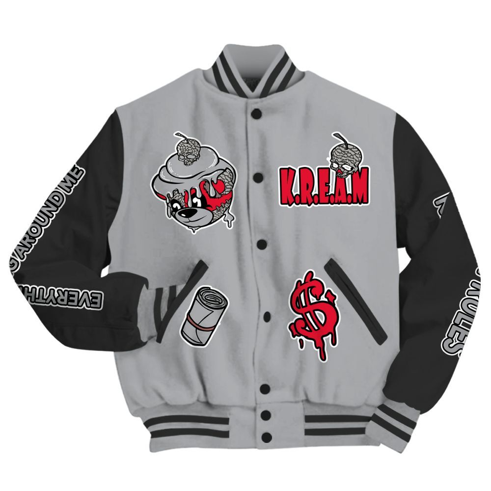 Varsity Jacket To Match Black Cement 3s - Loot Bear All Over Print