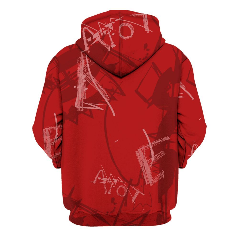 Hoodie To Match Red Taxi 12s - Allen Answer Skeleton Messyz All Over Print