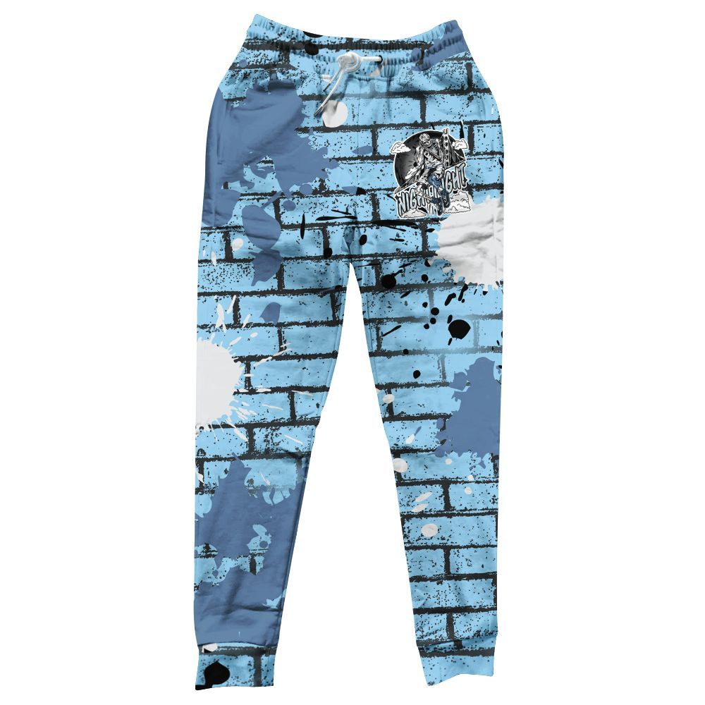 Sweatpant To Match Legend Blue 11s - Seeya Skeleton Brick All Over Print