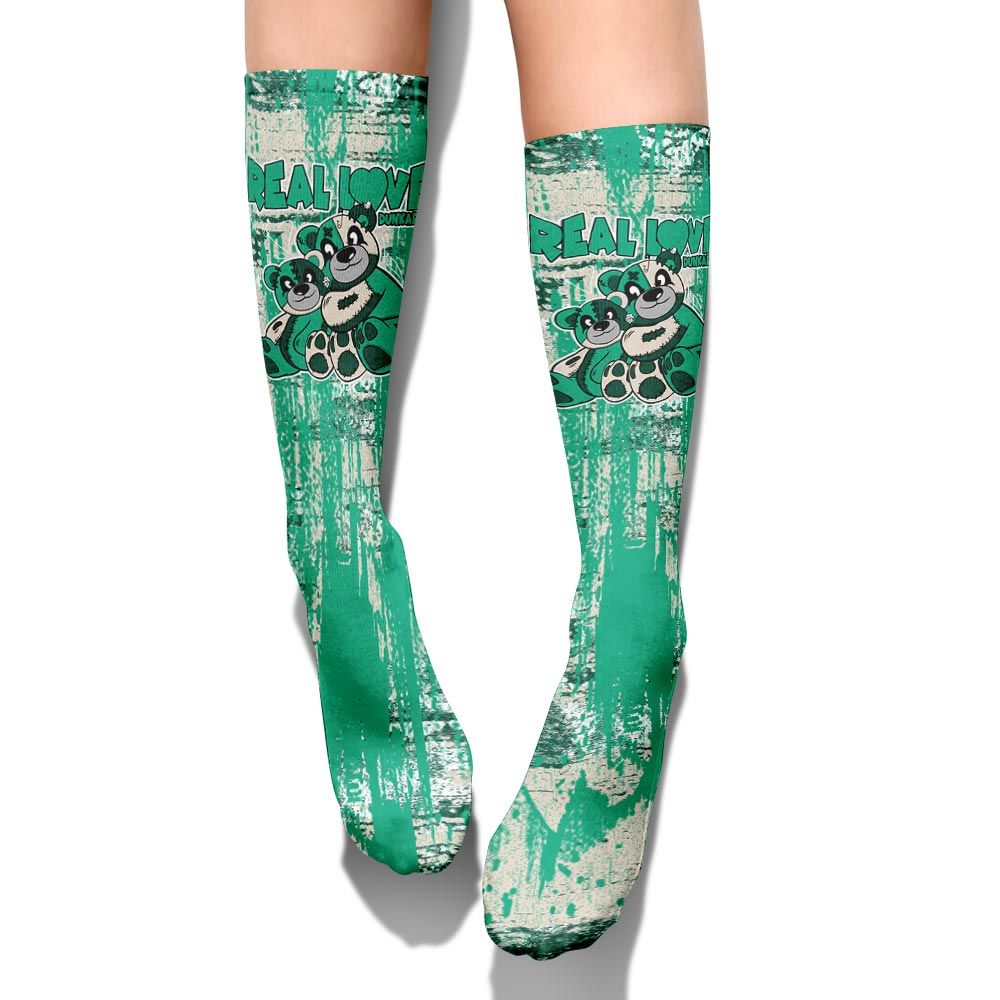 Sock To Match Oxidized Green 4s - Sincere Fondness Bear Graphic Unisex