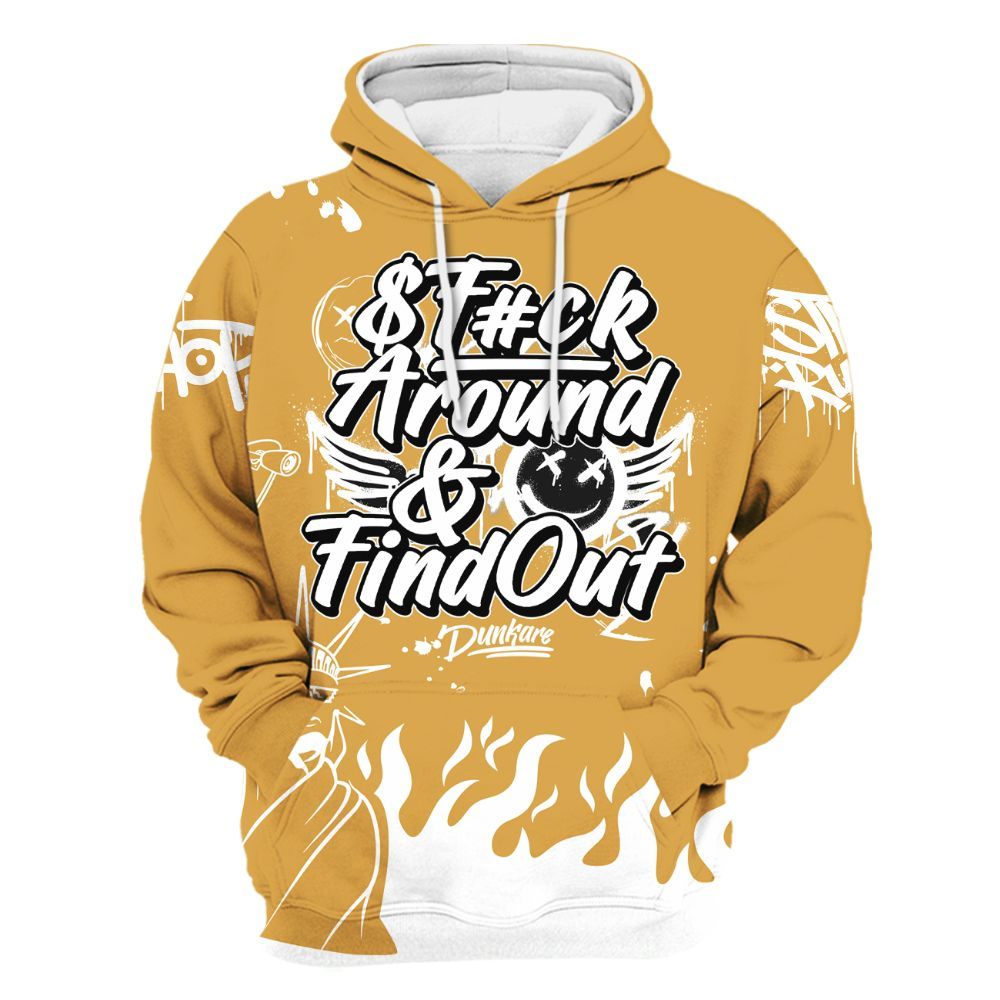 Hoodie To Match Low OG Rookie Of The Year 1s - Graphic Fck Around Find Out All Over Print