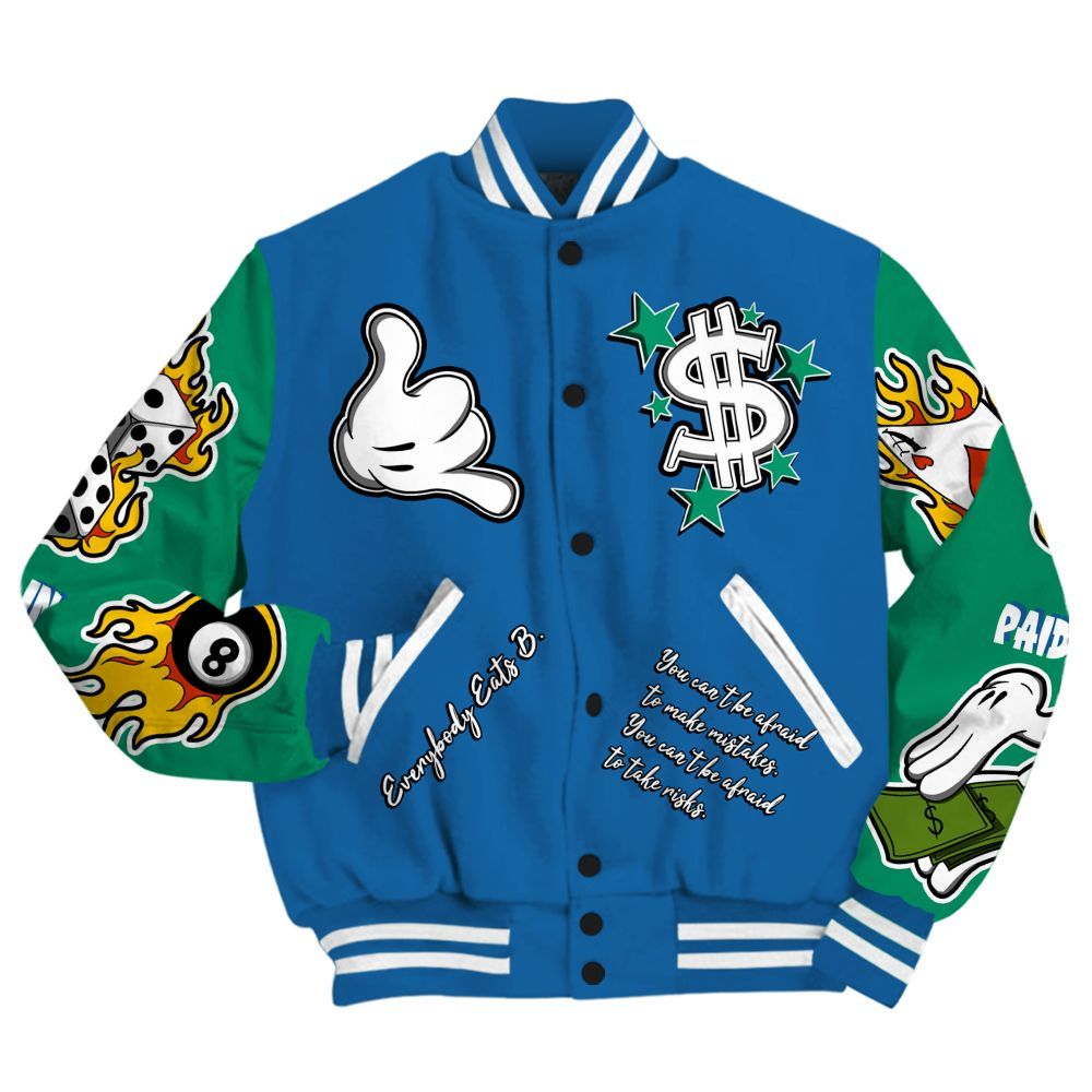 Varsity Jacket To Match 95 Big Bubble Slate - Everybody Paid In Full Graphic All Over Print