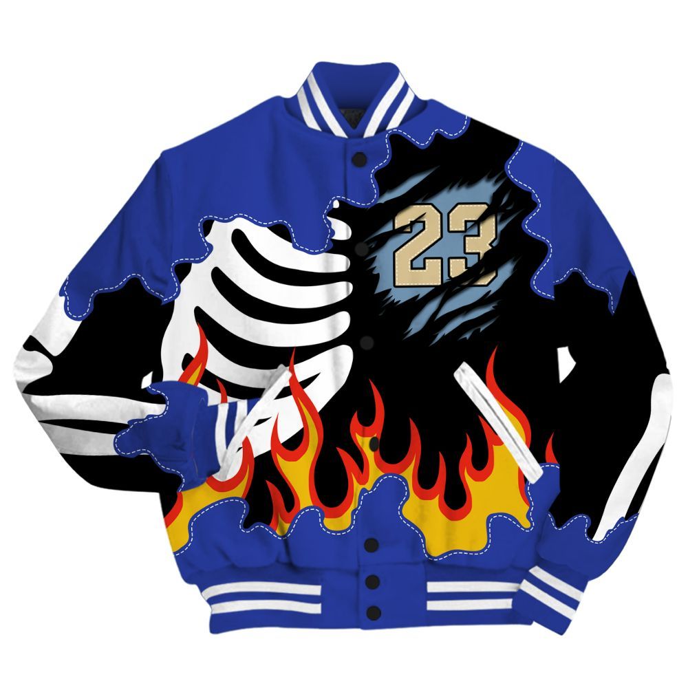 Varsity Jacket To Match Air 180 Concord - Burning Skeleton 23 G.O.A.T All Over Print