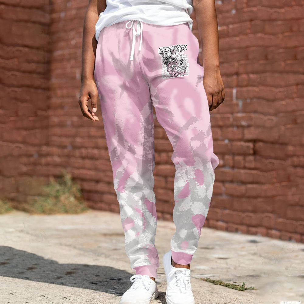 Sweatpant To Match Orchid 4s - Apocalypse Skeleton Burn All Over Print
