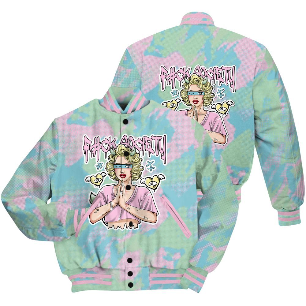 Varsity Jacket To Match SB Dunk Low Visty Shirt - F#ck Xociety Halftone All Over Print