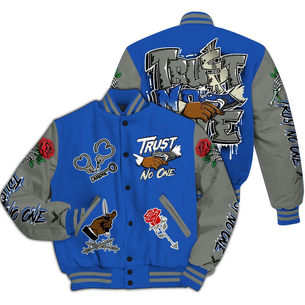 Varsity Jacket To Match Lucky Shorts 3s - Trust No One Dripping All Over Print