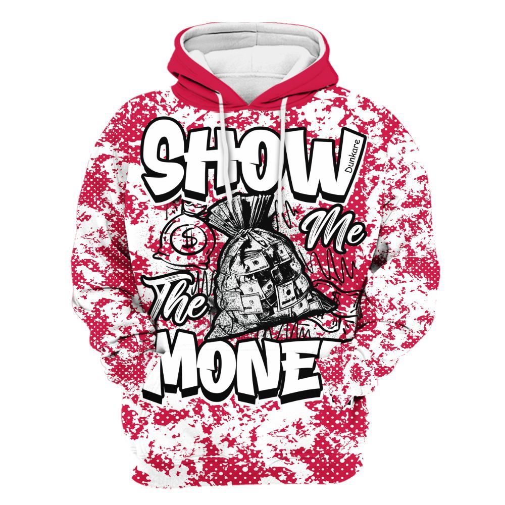 Hoodie To Match Black Toe 14s - Show Me The Money Retro All Over Print