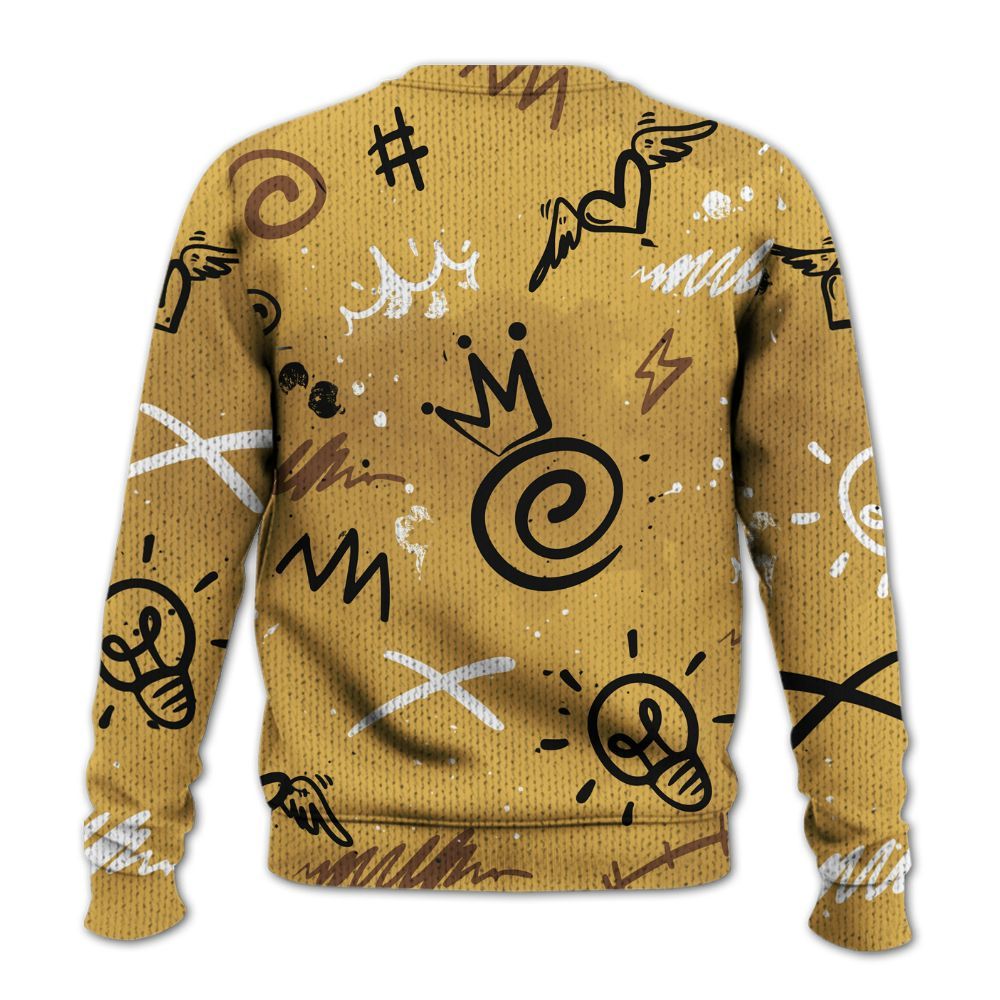 Knitted Sweater To Match Retro Cacao Wow 4s - Drip Been Di2ferent