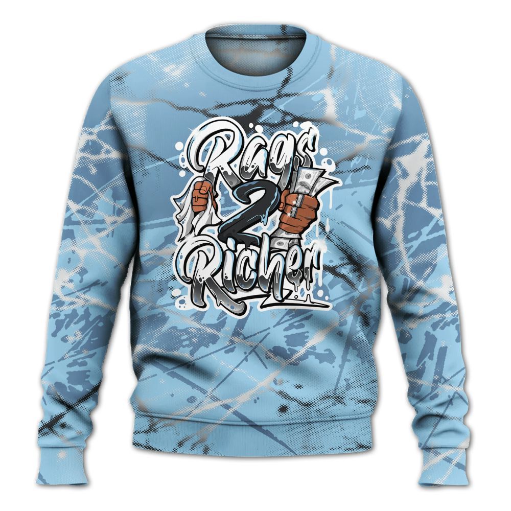 Sweatshirt To Match Legend Blue 11s - Rag 2 Rich Graphic All Over Print