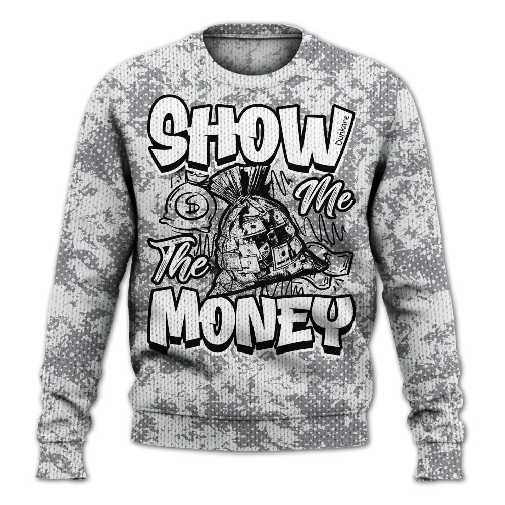 Knitted Sweater To Match Low Cement Grey 11s - Show Me The Money Retro