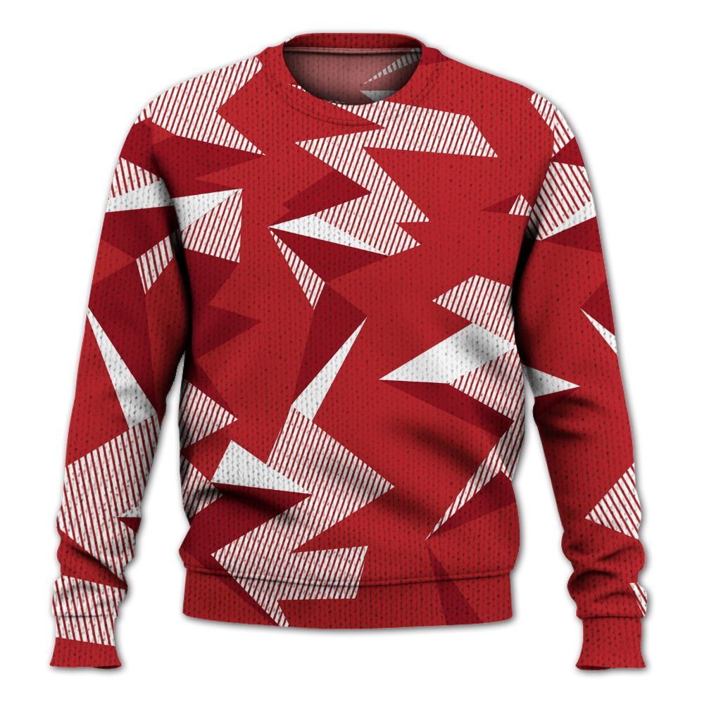 Knitted Sweater To Match Retro Cherry 12s - Geometric Camouflage Pattern