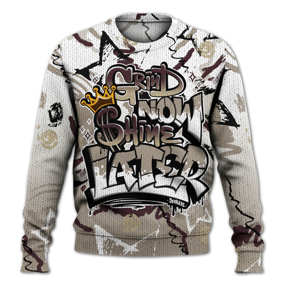 Knitted Sweater To Match AMM Retro Phantom 4s - Grind Shine Later Drip