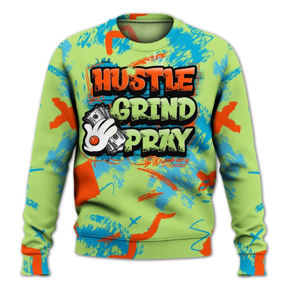 Sweatshirt To Match Kobe 9 Elite What The - Hustle Grind Pray Retro All Over Print