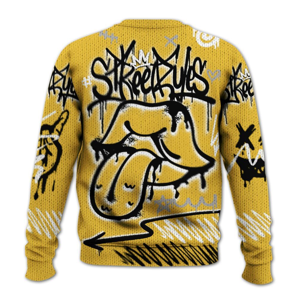 Knitted Sweater To Match Low Yellow Python 11s - Break Rules Streetwear