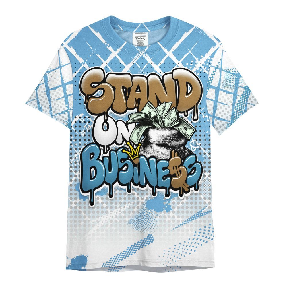 Shirt To Match SB Dunk Low University Blue - Halftone Stand Business Dripping All Over Print