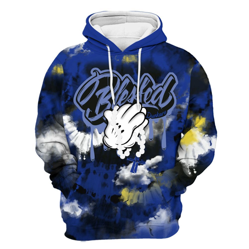 Hoodie To Match Laney 14s - God Blessed Tie Dye All Over Print