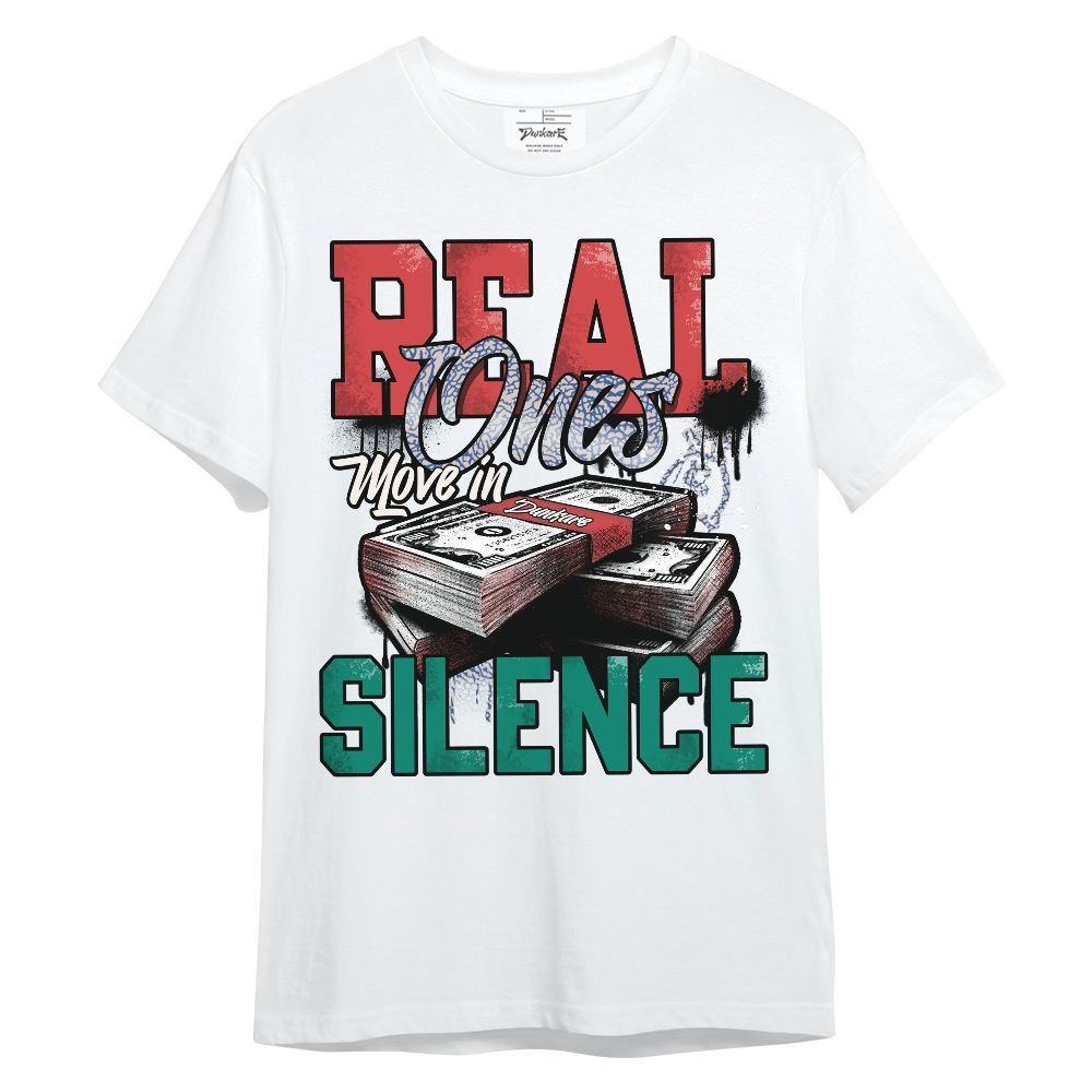 Shirt To Match OG True Blue 3s - Move In Silence Money Graphic