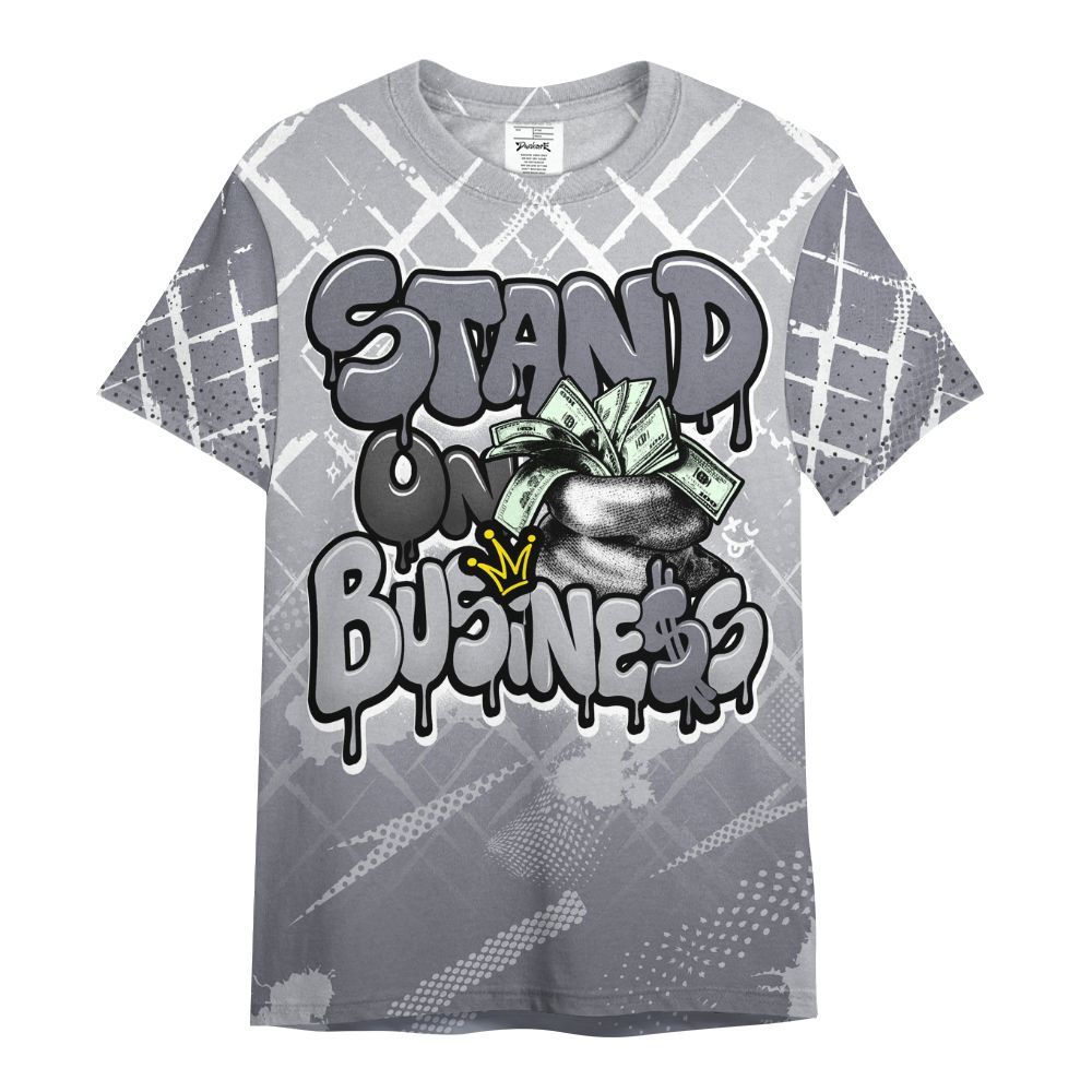 Shirt To Match Low Cement Grey 11s - Halftone Stand Business Dripping All Over Print