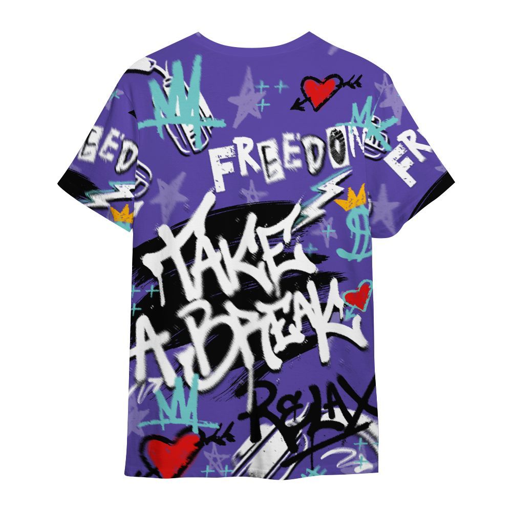 Shirt To Match Low Hornets 1s - Take Break Freedom Graffiti Streetwear All Over Print