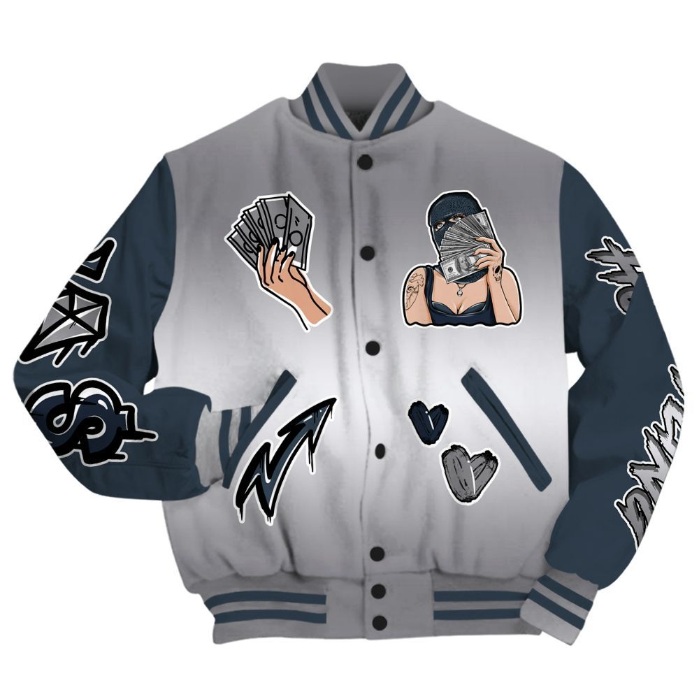 Varsity Jacket To Match Air Max 1 Jacquemus Blue - Hustling Unique All Over Print