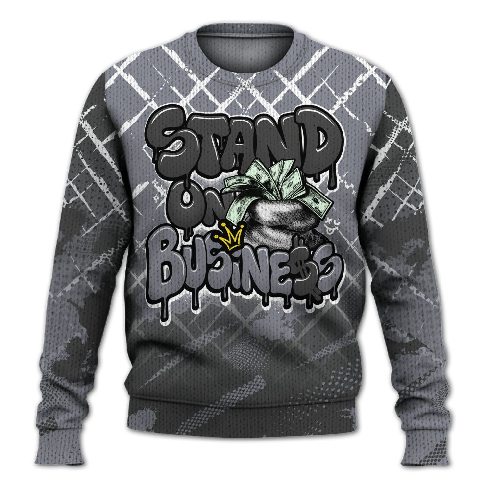 Knitted Sweater To Match Retro Black Flint 13s - Halftone Stand Business Dripping