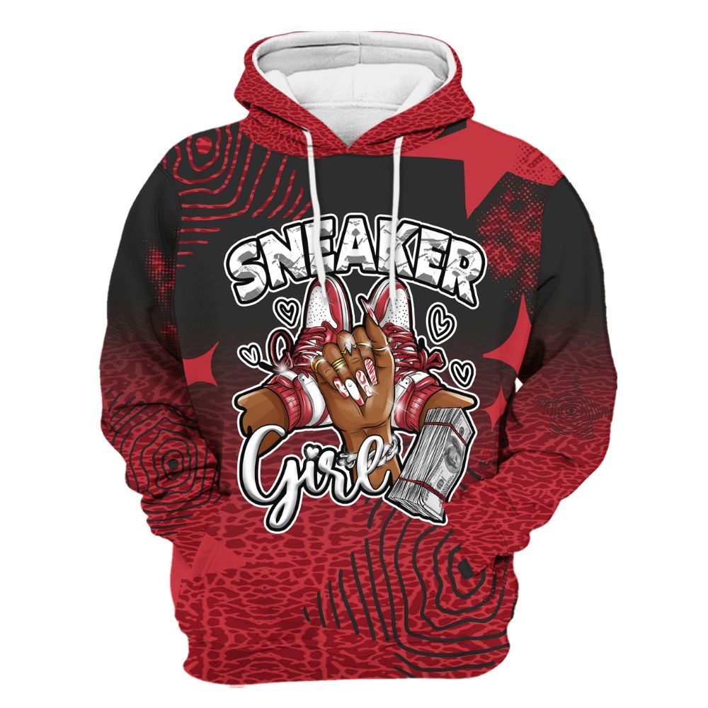 Hoodie To Match High OG Varsity Red 1s - Sneakerz Girlz Unique Starz All Over Print