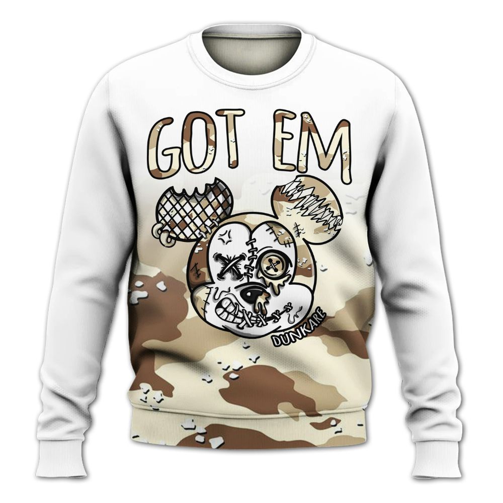 Sweatshirt To Match Desert Camo 3s - Got Em Dripping All Over Print