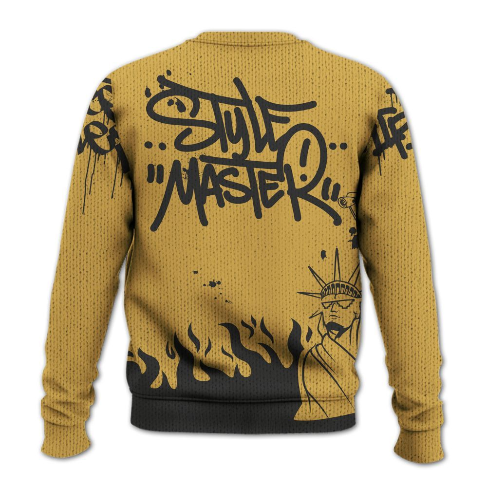 Knitted Sweater To Match Retro Light Ginger 14s - Graphic Fck Around Find Out