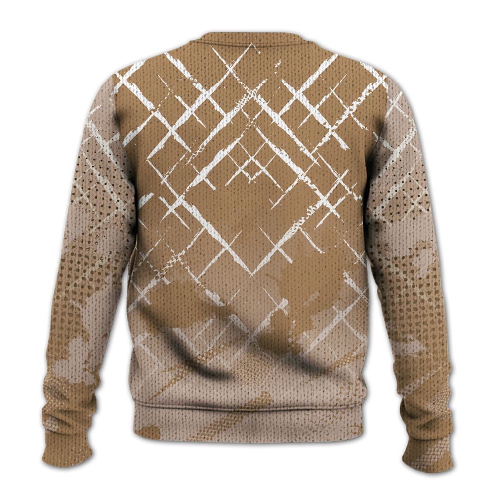 Knitted Sweater To Match Kobe 4 Gold Medal - Halftone Stand Business Dripping